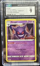 2022 Pokémon Lost Origin Gengar Holo Prerelease 241 Cgc 9 MINT Stamp