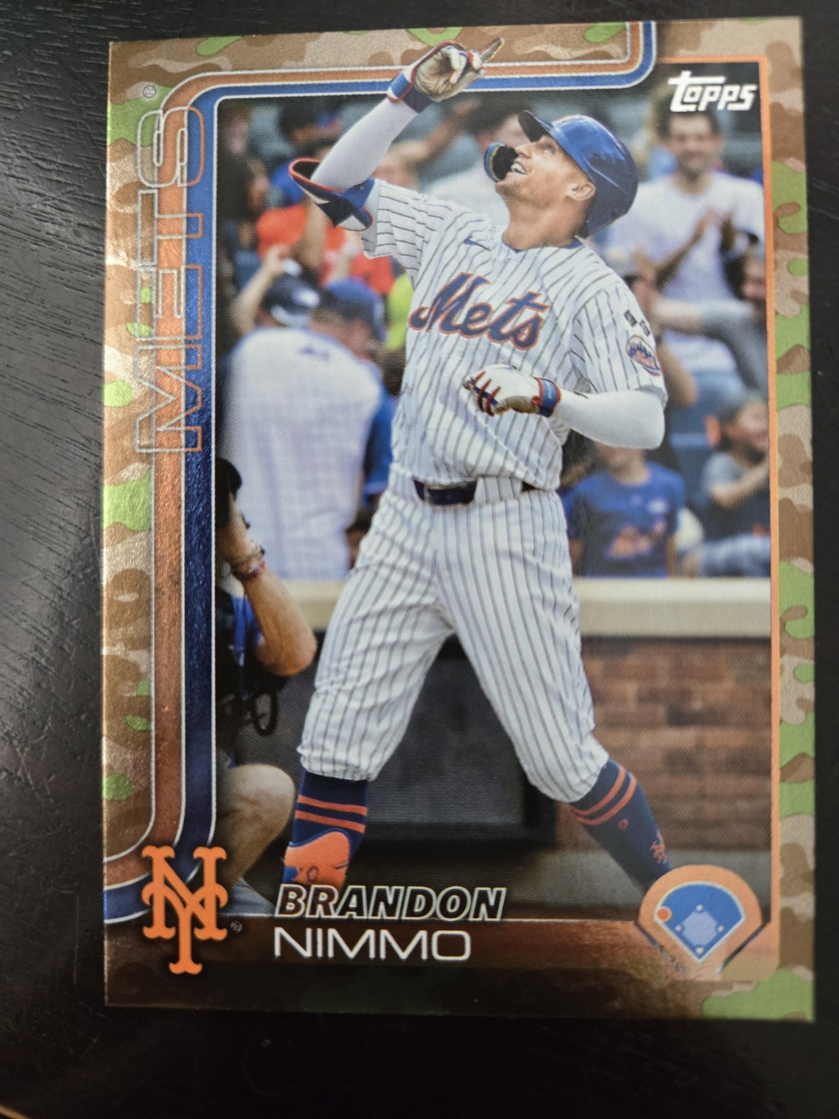 2025 Topps Series 1 - Brandon Nimmo Memorial Day Camo 7/25 #331 New York Mets