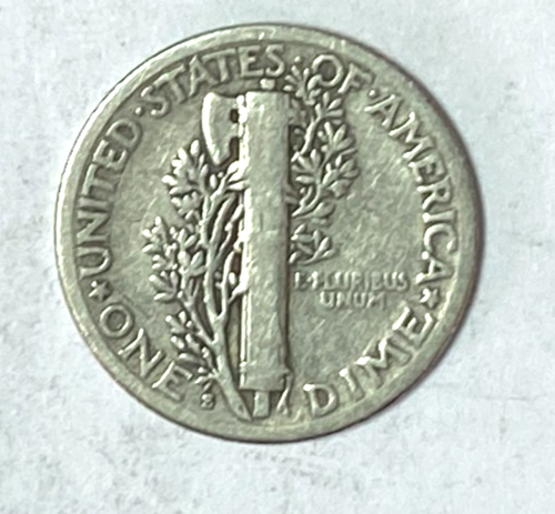 Moneda de diez centavos de plata Mercury 1926 S 10c rara San Francisco - Imagen 2 de 4