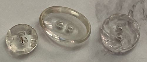 Vintage 12 Czech Clear Depression Crystal Glass Crafting Buttons 107-46 - Picture 9 of 13
