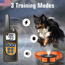 Waterproof Dog Training Electric Collar Rechargeable Remote Control 3000 FT