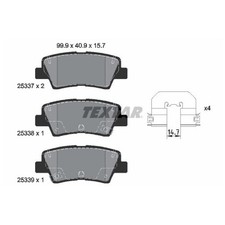 Satz Bremsbeläge Bremsklötze hinten für Hyundai I20 2 GB 3 BC3 IB I30 | 24599