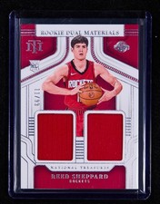 Reed Sheppard 24-25 National Treasures RC Dual Patch 11/99 Rookie Dual Materials