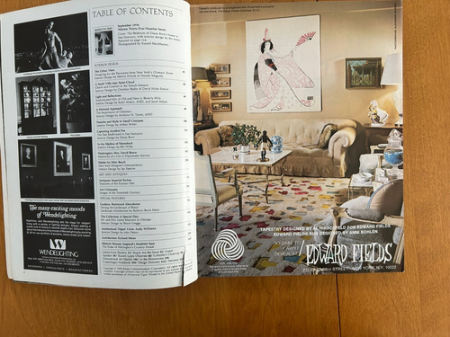 Architectural Digest Magazine - September 1978 - Picture 3 of 4