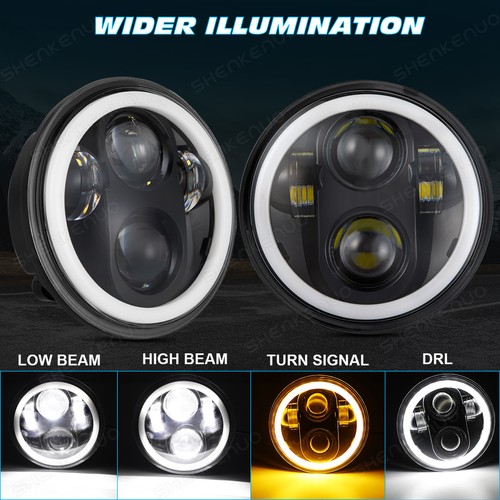 For Volvo VHD DOT 5.75"INCH 5-3/4 Round LED Headlights Hi/Lo Sealed Beam 4PCS A+ - Picture 5 of 20