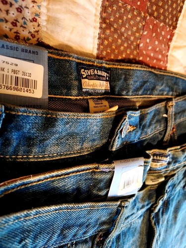 Vtg Steve and Barrys Jeans Mens 38x30 Blue Denim  NEW Old Stock  LOT OF 2 TAGS - Picture 9 of 13