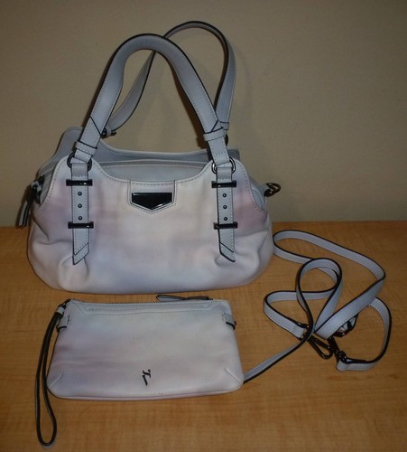 Simply Vera Wang Purse & Wristlet - Iridescent Gray & Lavender - Picture 1 of 10