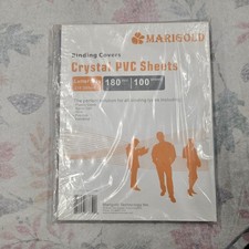 NEW Marigold 100 Sheet PVC Clear Report Covers for Binding- 180mic Letter Size