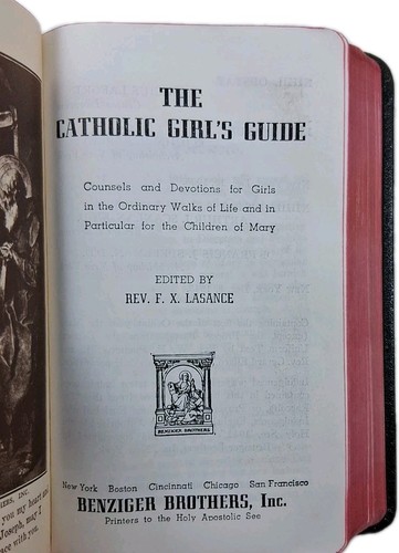 Father Lasance Catholic Girl's Guide 1940s Latin English Mass W/Box Pope Pius XI - Picture 17 of 24