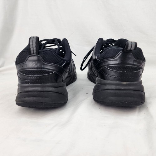 New Balance 624 v2 Trainer Sneakers Triple Black Leather MX624AB2 Men’s 10.5 2E - Afbeelding 5 van 12