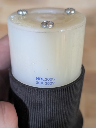 Hubbell HBL2623 30A 250V Twist-Lock Female Plu - Picture 3 of 5