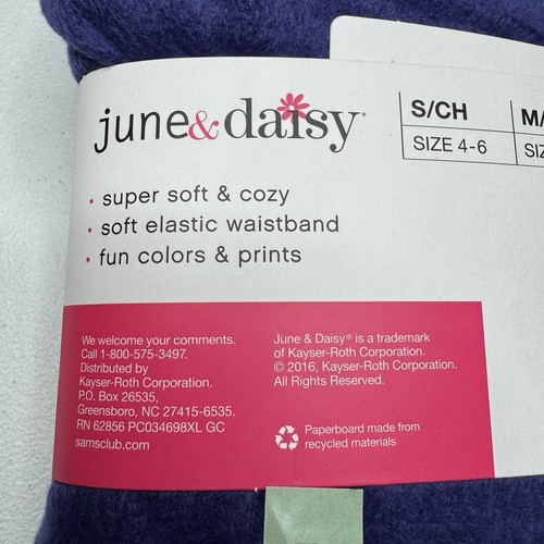June & Daisy Womens Sz XL Pajama Lounge Pants Mint Green Dk Purple 2 Pairs New - Picture 7 of 8
