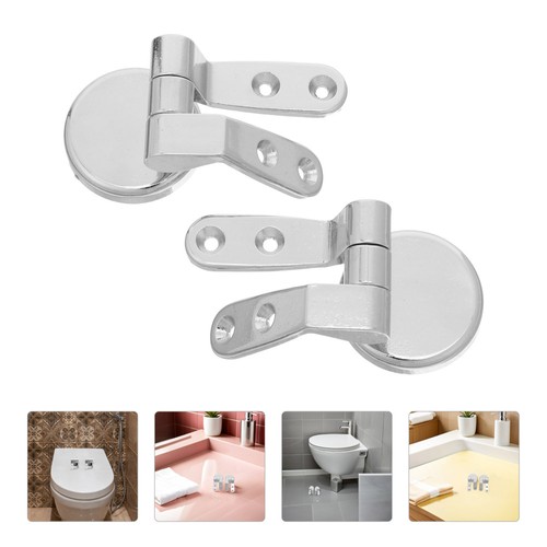  2 Sets Befestigungsset für Toilettensitz Deckel Scharnier Metallscharniere Soft Close - Bild 9 von 12