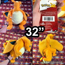 RARE Pokemon Large Giant Jumbo 32" Charizard Plush Stuffed Animal Toy Figure