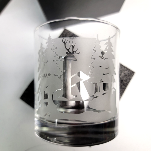 Etched Deer Whiskey Rocks Glas von Kit Town Neu in OVP - Bild 4 von 4