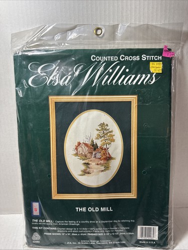 VTG Elsa Williams The Old Mill 02065 Counted Cross Stitch 9.5"x12.5" NEW SEALED - Picture 1 of 2