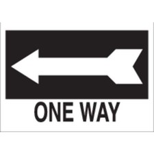 BRADY 41032 Directional Sign, 10" Height, 14 in Width, Aluminum, Rectangle,
