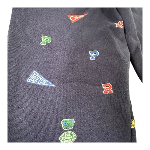 Vintage Polo Ralph Lauren Boys M Joggers Navy Bear Pennant Pants Macau Flawed - Picture 3 of 7