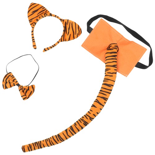 Set copricapo tigre costume coda cosplay decorazione accessori animali - Foto 6 di 12