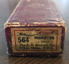 Vintage Starrett No. 564 Test Indicator Machinist Tool In Box