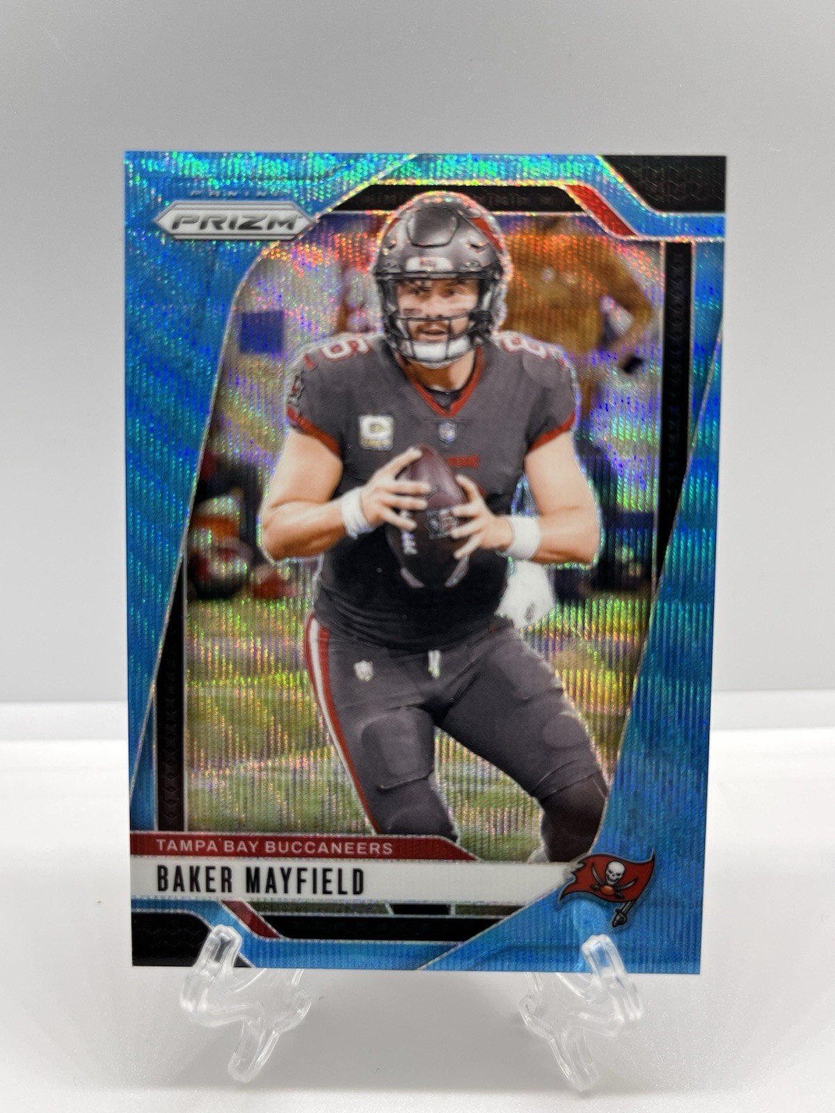 2024 Panini Prizm #268 Baker Mayfield Blue Wave #/230