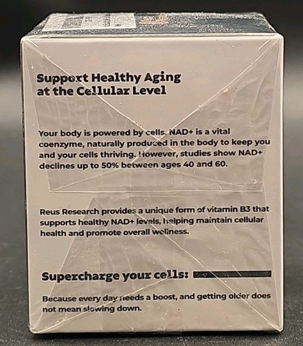 Lot of 50 Reus Research NAD + Nicotinamide Riboside 900mg W/ Resveratrol 80 Caps - Picture 4 of 5