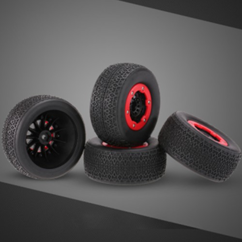 Wheel Hub Short Course Tires Beadlock Wheels Tyre for 1/10 Crawler Traxxas Slash - Picture 5 of 13