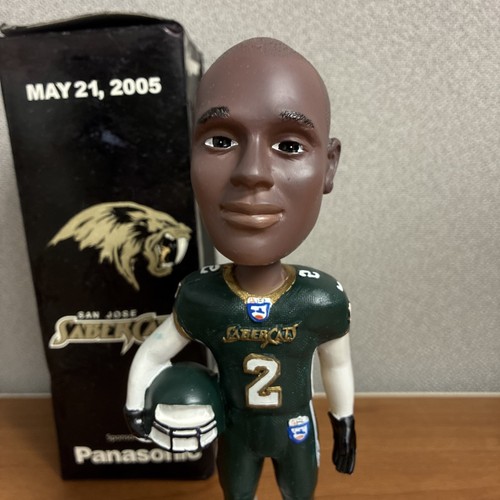 🏈 RARE AFL ARENA FOOTBALL LEAGUE SAN JOSE SABERCATS BARRY WAGNER BOBBLEHEAD NIB - Picture 11 of 13