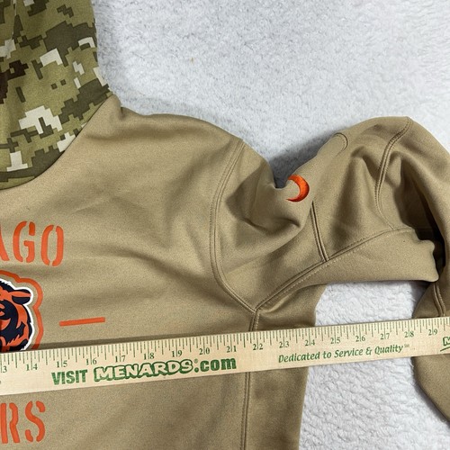 Felpa con cappuccio Chicago Bears uomo L Nike mimetica NFL Salute To Service On Field - Foto 4 di 9