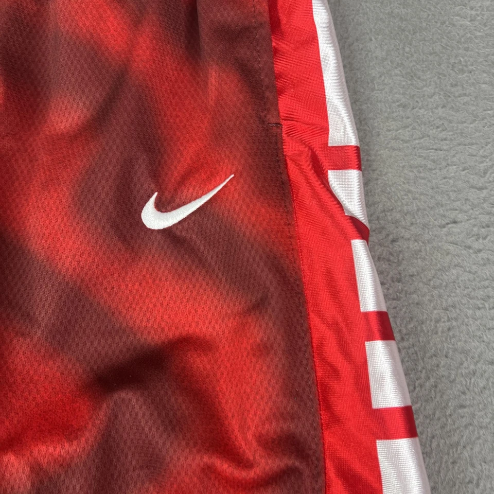 Pantalones Cortos de Baloncesto Nike Dri-FIT Niños Grandes Rojo Blanco Calce Suelto Juvenil FN8326-657 Foto 2 de 4