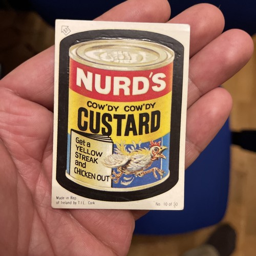 1982 / 85 Topps Wacky Packages Sticker Irish Series #10 Nurd's Custard CARD RARE - Picture 1 of 5