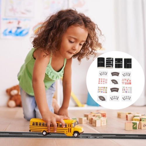 Verkehrs Zeichen Aufkleber Eisenbahn Straße Aufkleber Diy Crfats Masking Tape - Afbeelding 5 van 12