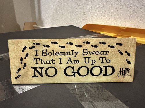 Spoontiques I Solemnly Swear That I Am Up To No Good Decorative Sign, 7.75" - Picture 3 of 5