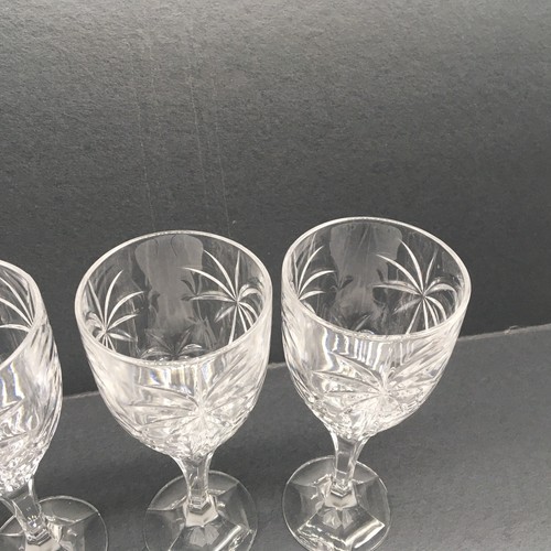 Shannon Godinger Crystal Palm Water Wine Goblets South Beach Collection Set Of 4 - Picture 3 of 7