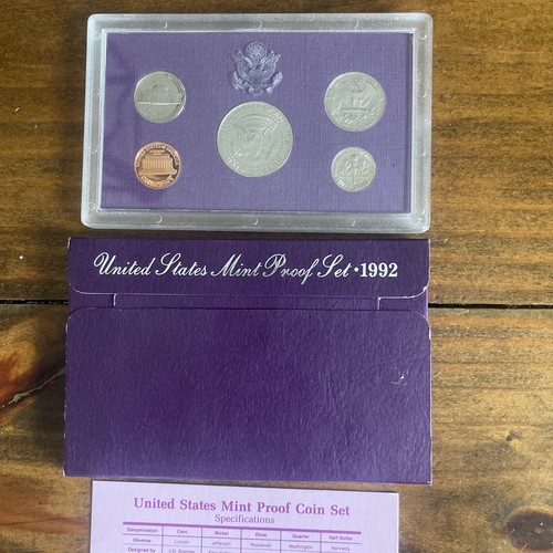 1992 Clad Proof Set U.S. Mint Original Government Packaging OGP COA - Bild 3 von 3