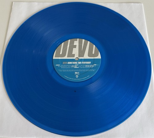 2010 DEVO " Something For Everybody " Blue Vinyl LP Shrink w/ Hype Sticker & CD - Picture 2 of 10