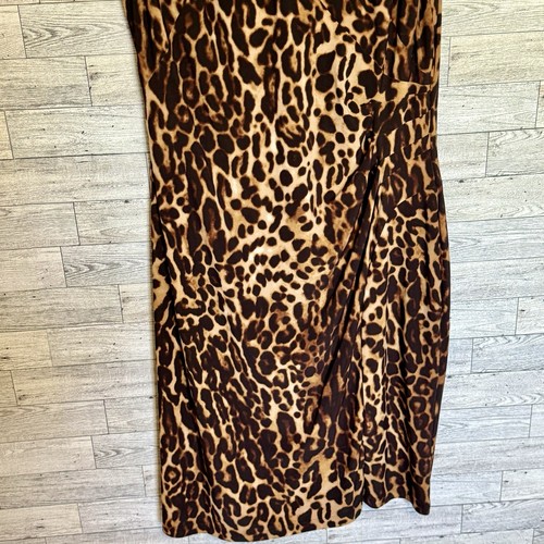 Ralph Lauren LRL Womens Cheetah Sleeveless Faux Wrap Dress Animal Print Size-10 - Picture 7 of 16