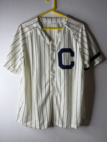 Retro Pinstripe Cleveland Indians Guardian 1920 Replica MLB Jersey SGA XL Sewn - Picture 1 of 4