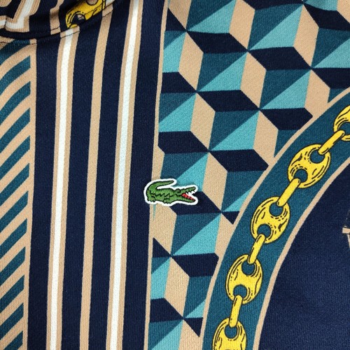 Sudadera con capucha Lacoste Live Scarf con estampado de cadena tema tenis y golf - Imagen 6 de 13