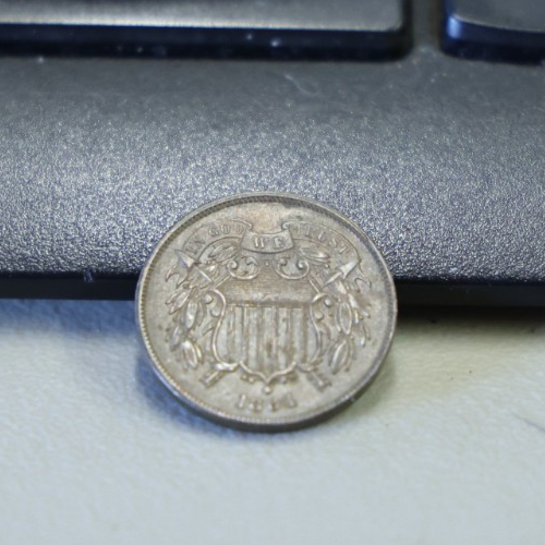 1864 US 2 Cent Piece XF - Picture 1 of 2