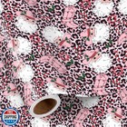 RUSPEPA Cowgirl Christmas Wrapping Paper Roll, Mini Roll, Pink Cowgirl Santa,