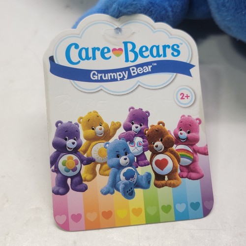 Care Bear 8 Zoll blauer mürrischer Bär Plüsch Regenwolke Herzen Stofftier 2014 Neu mit Etikett - Bild 8 von 11
