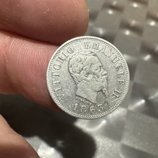 Moneta 50 CENTESIMI 1863 ARGENTO Vittorio Emanuele II Regno d’Italia