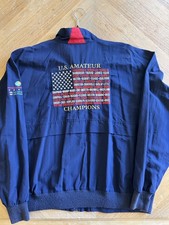US Amateur Champions Jacket Vintage Tiger Woods 1996 1997 American Flag Stitch
