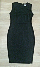 Black Sleeveless Calvin Klein Dress Full Zip Back Size 6 Excellent