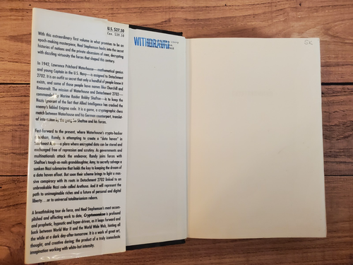 Cryptonomicon - Neal Stephenson | HC DJ 1st ed. 7th pr 1999 - Picture 7 of 13