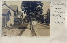 New Paltz NY New York Chestnut St. 1906 RPPC Photo Postcard COPY