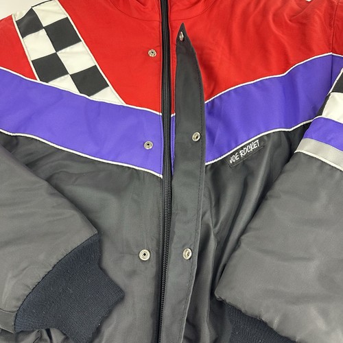 Vintage Joe Rocket Insulated Jacket Color Blocking Racing Flag Men’s XL - Picture 6 of 12