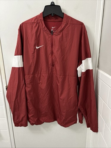 Nike Chaqueta de Pista para Hombres Mediana Roja Ligera Pullover 1/4 Cremallera L/S AO5858-613 - Imagen 1 de 11