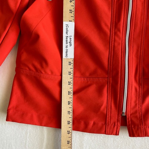Laurier & Co Regenjacke Damen orange mit Kapuze wasserdicht leichter Mantel, M - Bild 7 von 9